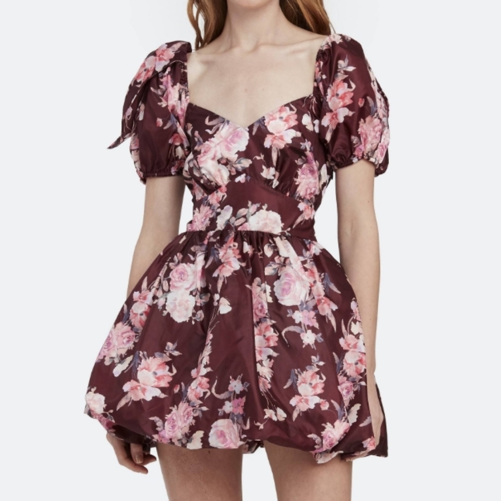 Loveshackfancy Hansel Dress Oxblood floral 2